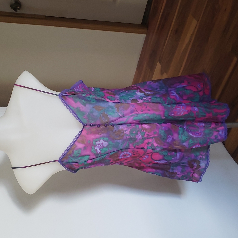 Vintage NWOT Petra Fashions Sheer Romper Nighty